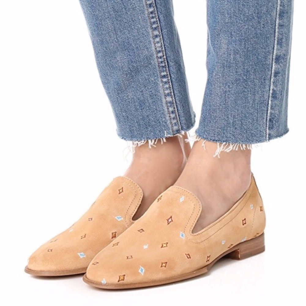 Rag & Bone Camel Tan Amber Suede Flats Size 5